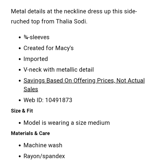 Thalia Sodi V- Neck Top - Picture 5 of 6